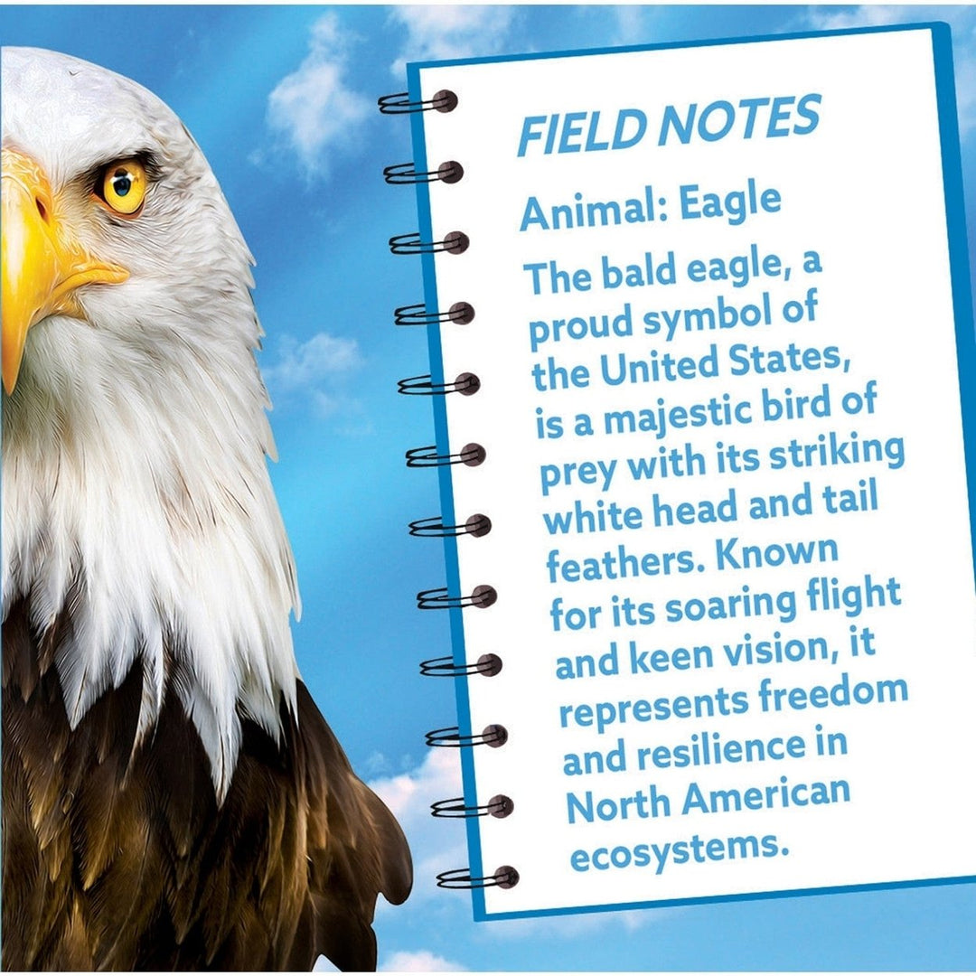 Eagle 100 Piece Shaped Jigsaw Puzzle Eco-Friendly Bald Eagle Design 3.5" Cube Image 3