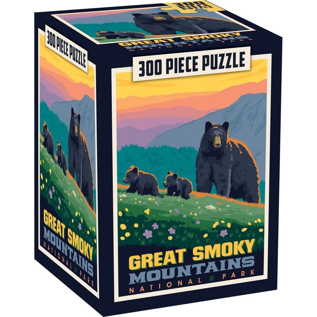 Great Smoky Mountains National Park 300 Piece Jigsaw Puzzle Vintage Art Design Image 1