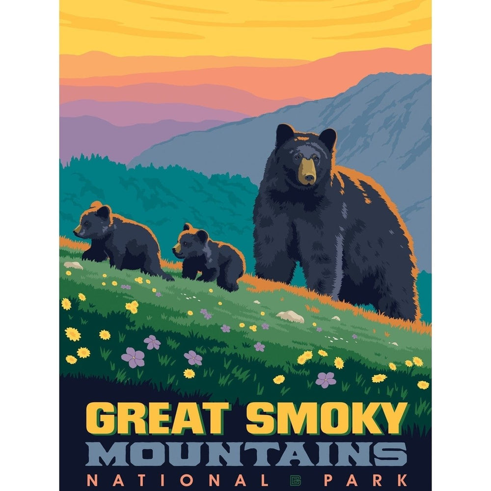 Great Smoky Mountains National Park 300 Piece Jigsaw Puzzle Vintage Art Design Image 2