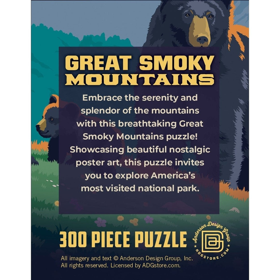 Great Smoky Mountains National Park 300 Piece Jigsaw Puzzle Vintage Art Design Image 3