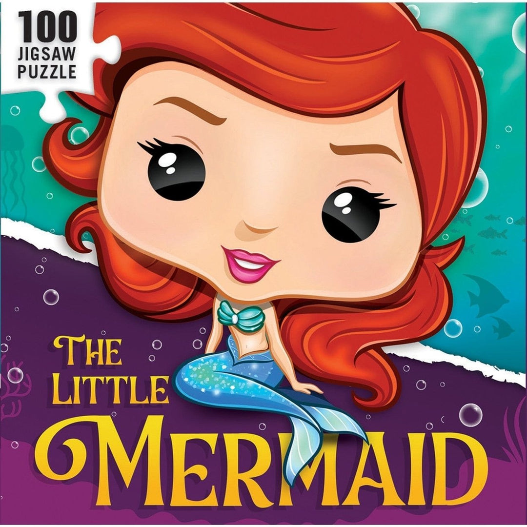 The Little Mermaid 100 Piece Chibi Jigsaw Puzzle Square Eco-Friendly Design Image 3