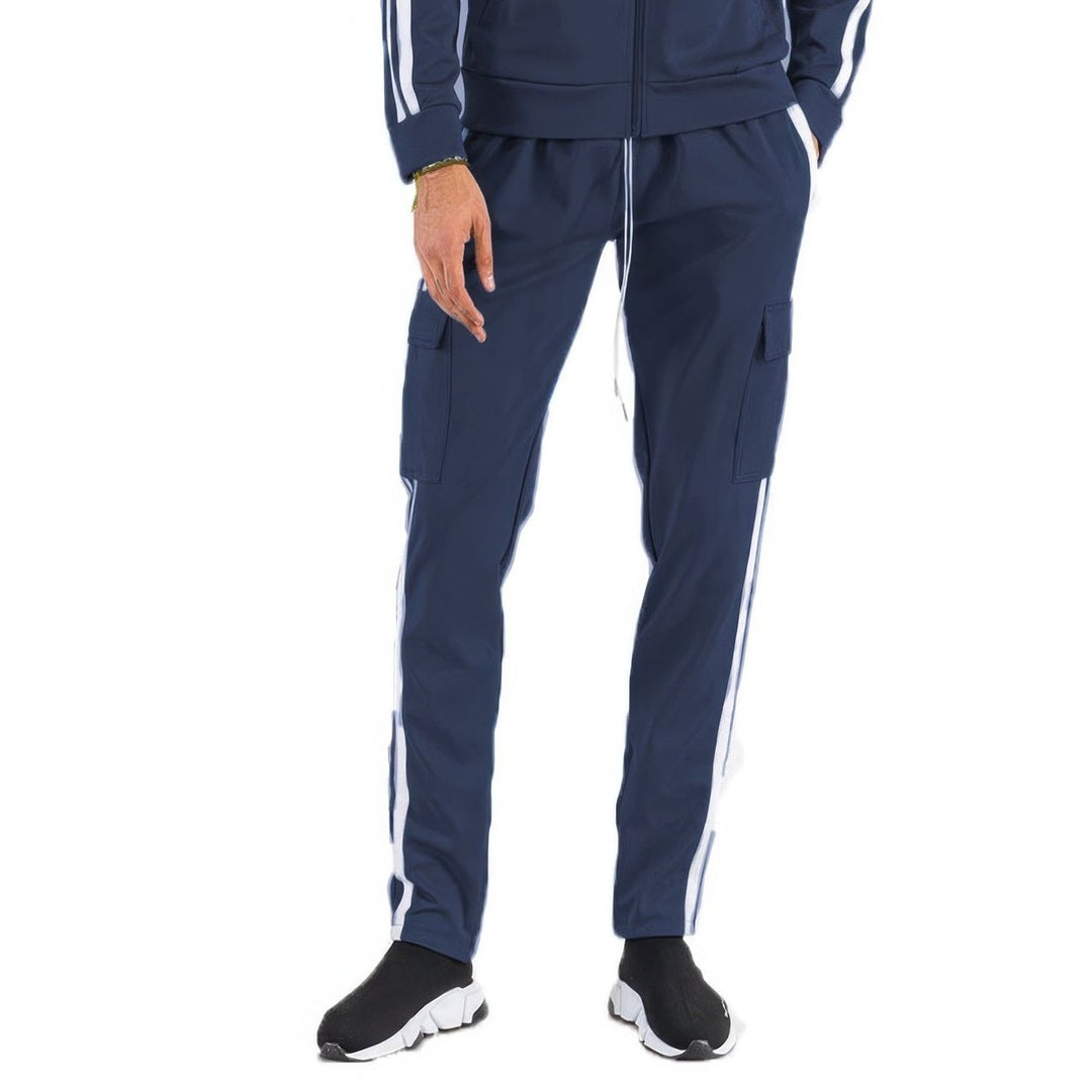 Two Stripe Cargo Pouch Track Pants Image 1