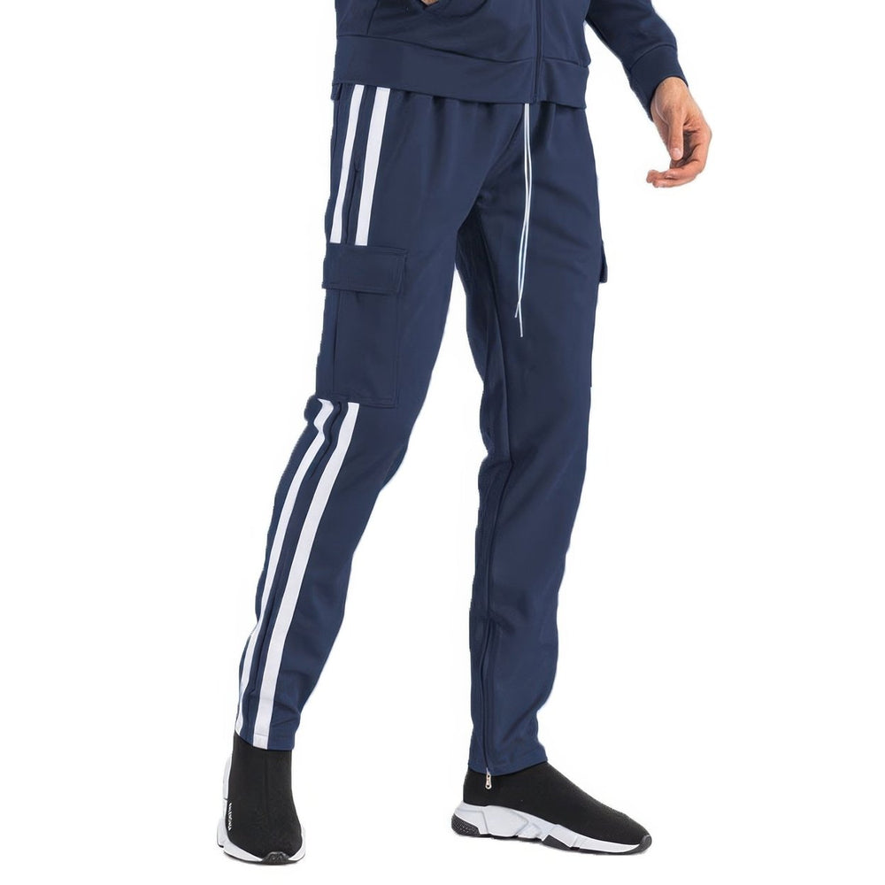 Two Stripe Cargo Pouch Track Pants Image 2