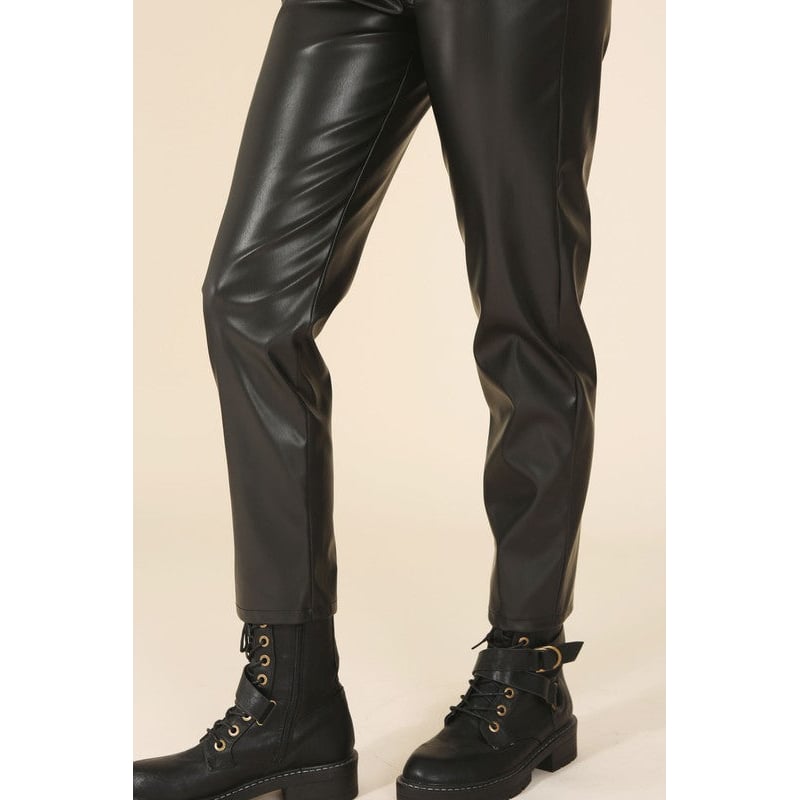 Vegan leather pants Image 7