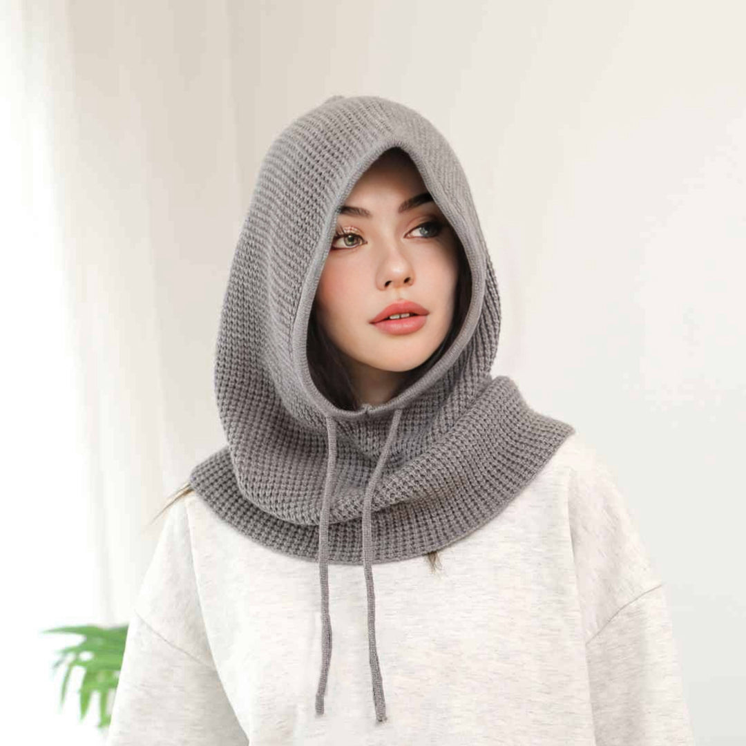 A Women Winter Beanie Hats One-Piece Knit Balaclavas Mask Neck Circle Scarf Ski Snow Hat Image 4