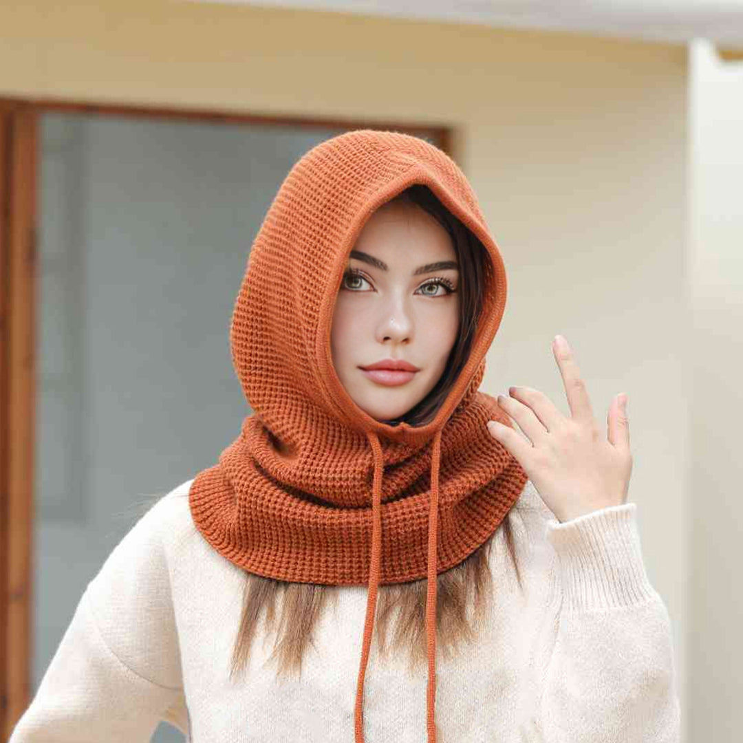 A Women Winter Beanie Hats One-Piece Knit Balaclavas Mask Neck Circle Scarf Ski Snow Hat Image 6