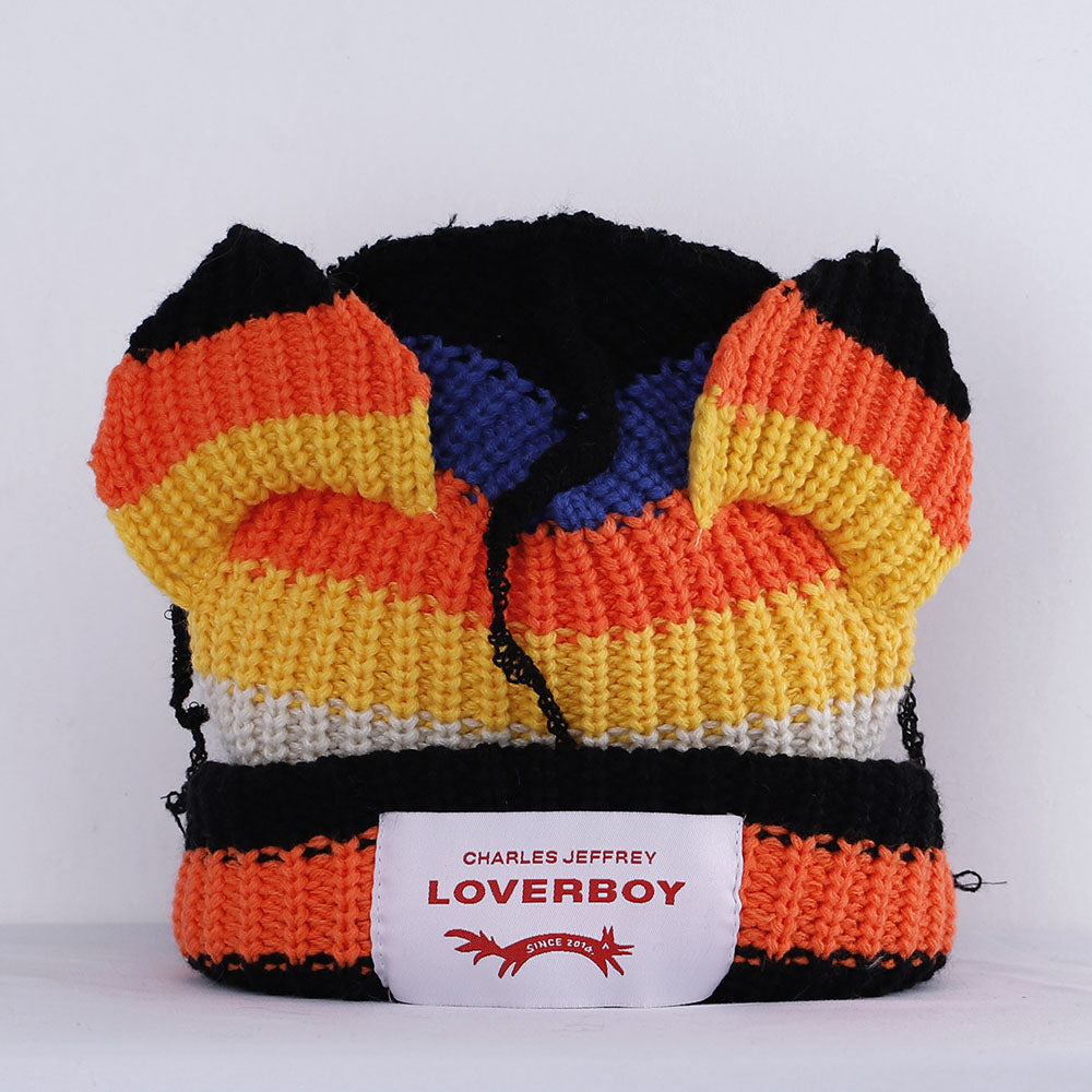 2024 Cute Fashion Hooded Lover Boy Ear Knit Double-layer Warm Fox Ear Woolen Hat Niche Design Hip-hop Personality Cold Image 7