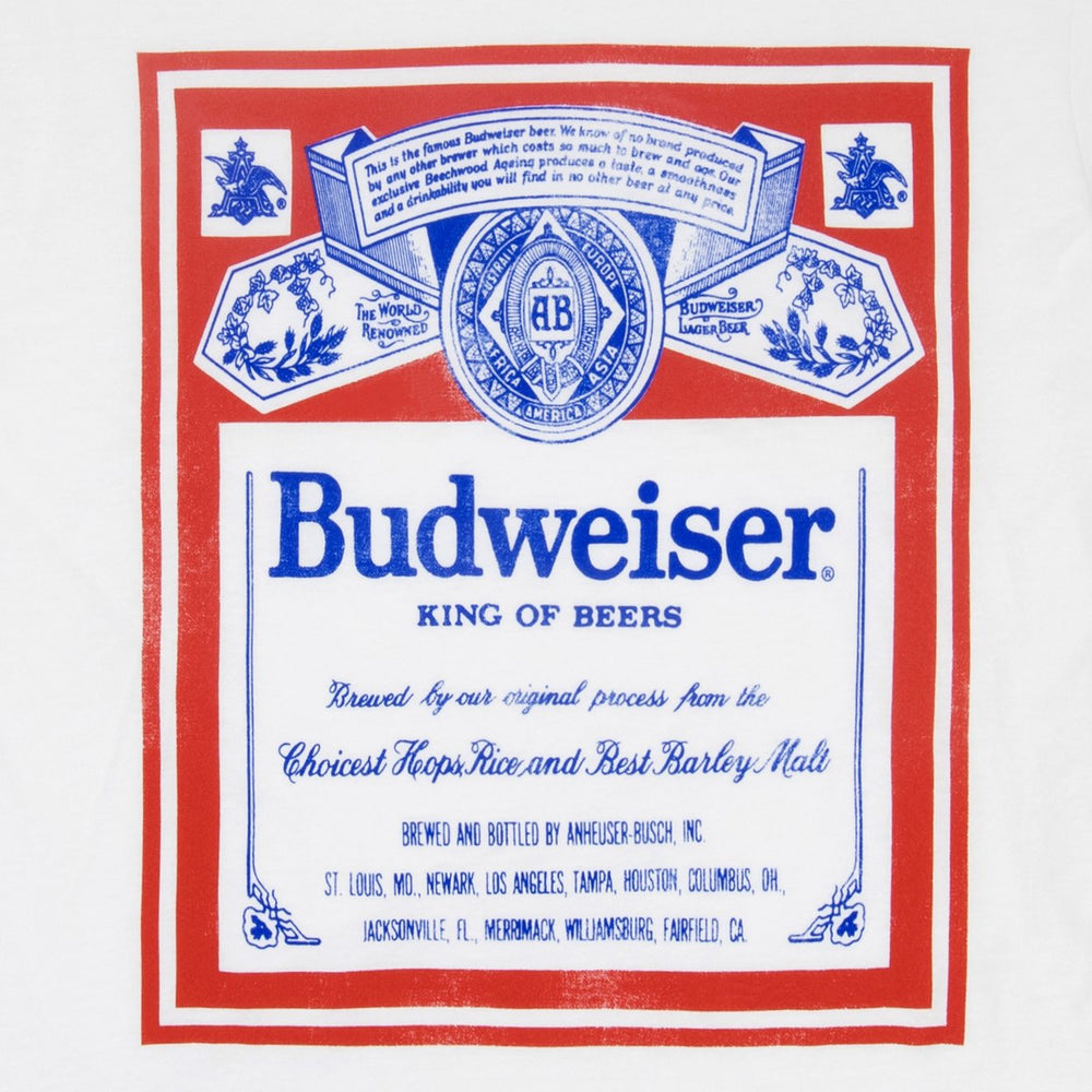 Budweiser King of Beers Vintage Label T-Shirt Image 2