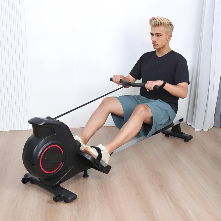 Rowing Machine Magnetic Rower Machine with Adjustable Resistance Magnetron Flywheel Rowing Machine Home Exercise Sunny Image 11