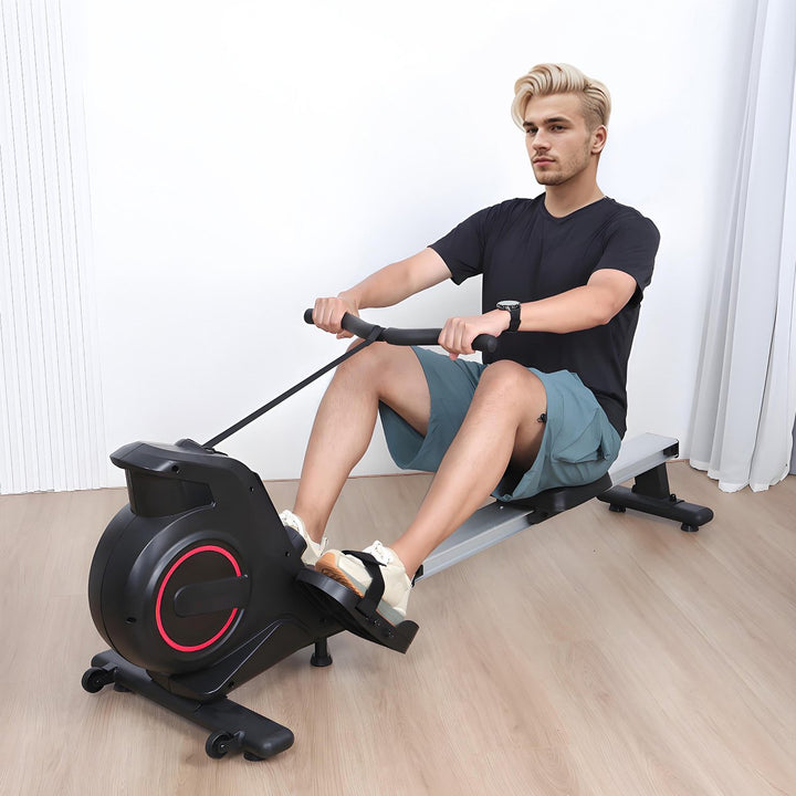 Rowing Machine Magnetic Rower Machine with Adjustable Resistance Magnetron Flywheel Rowing Machine Home Exercise Sunny Image 12