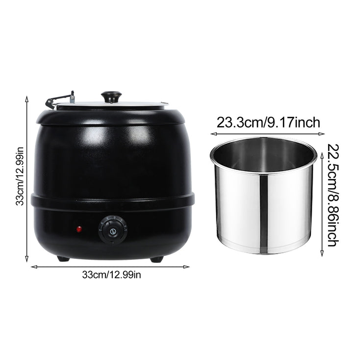 10/13L Electronic Soup Warmer Soup Stove Adjustable Temperature Soup Porridge Stew Warmer Restaurant Buffet Soup Kettle Image 6