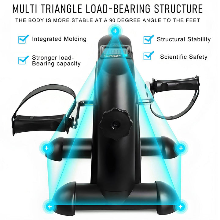 Pedal Exerciser Bike with Digital LCD Display Adjustable Resistance 100kg Load Capacity Desk Pedal Bike Elderly Home Image 11