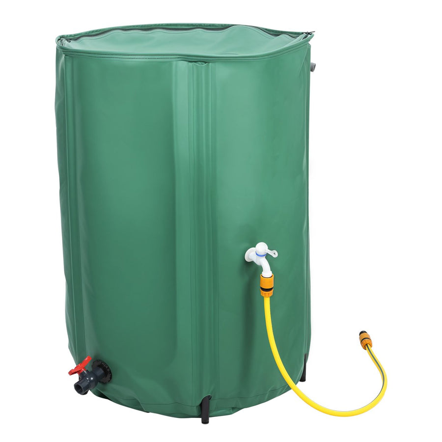 53/100 Gallon Water Collection System Collapsible Portable Water Storage Tank Rainwater Collector with Filter Faucet Image 1