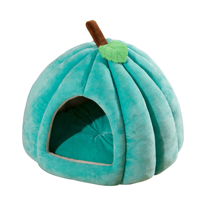 Semi-Enclosed Pet Bed for Cats All Seasons Comfort Stable Anti-Slip Pumpkin Pet Tent Cat House for Small Medium Dogs Image 4