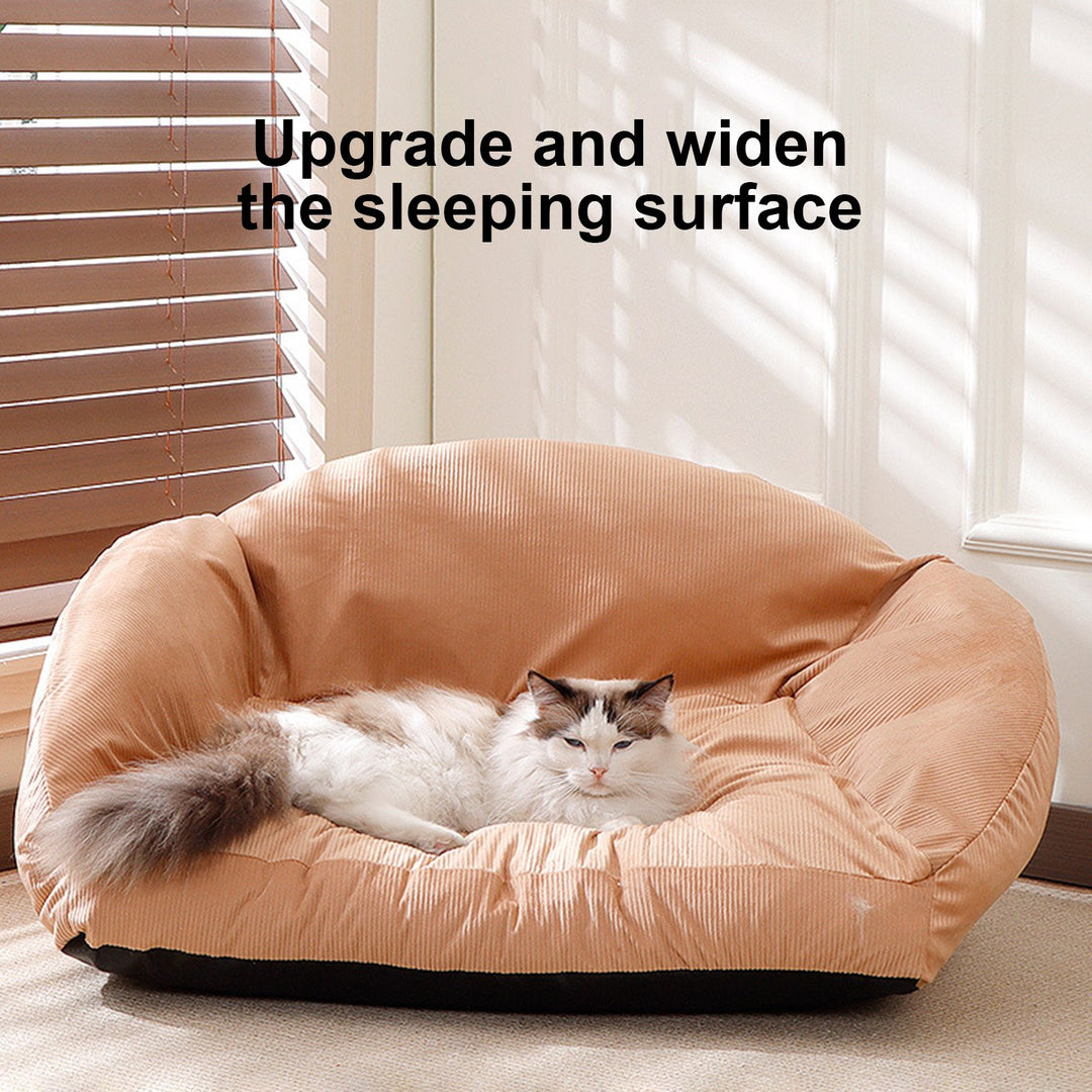 Pet Sofa Bed All Seasons Pet Bed with Widen Sleeping Area Pet Couch with Removable Washable Cover Anti-slip Bottom for Image 6