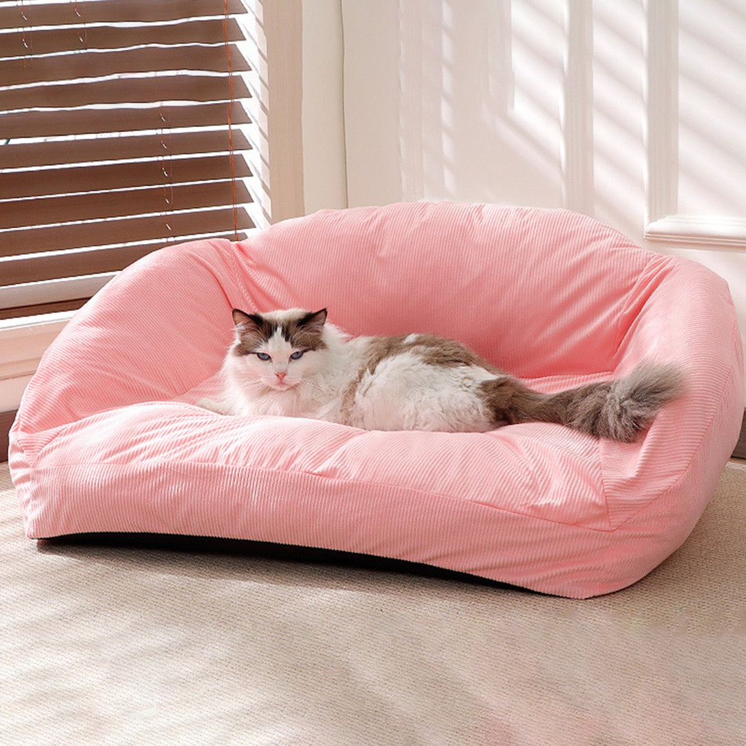 Pet Sofa Bed All Seasons Pet Bed with Widen Sleeping Area Pet Couch with Removable Washable Cover Anti-slip Bottom for Image 7