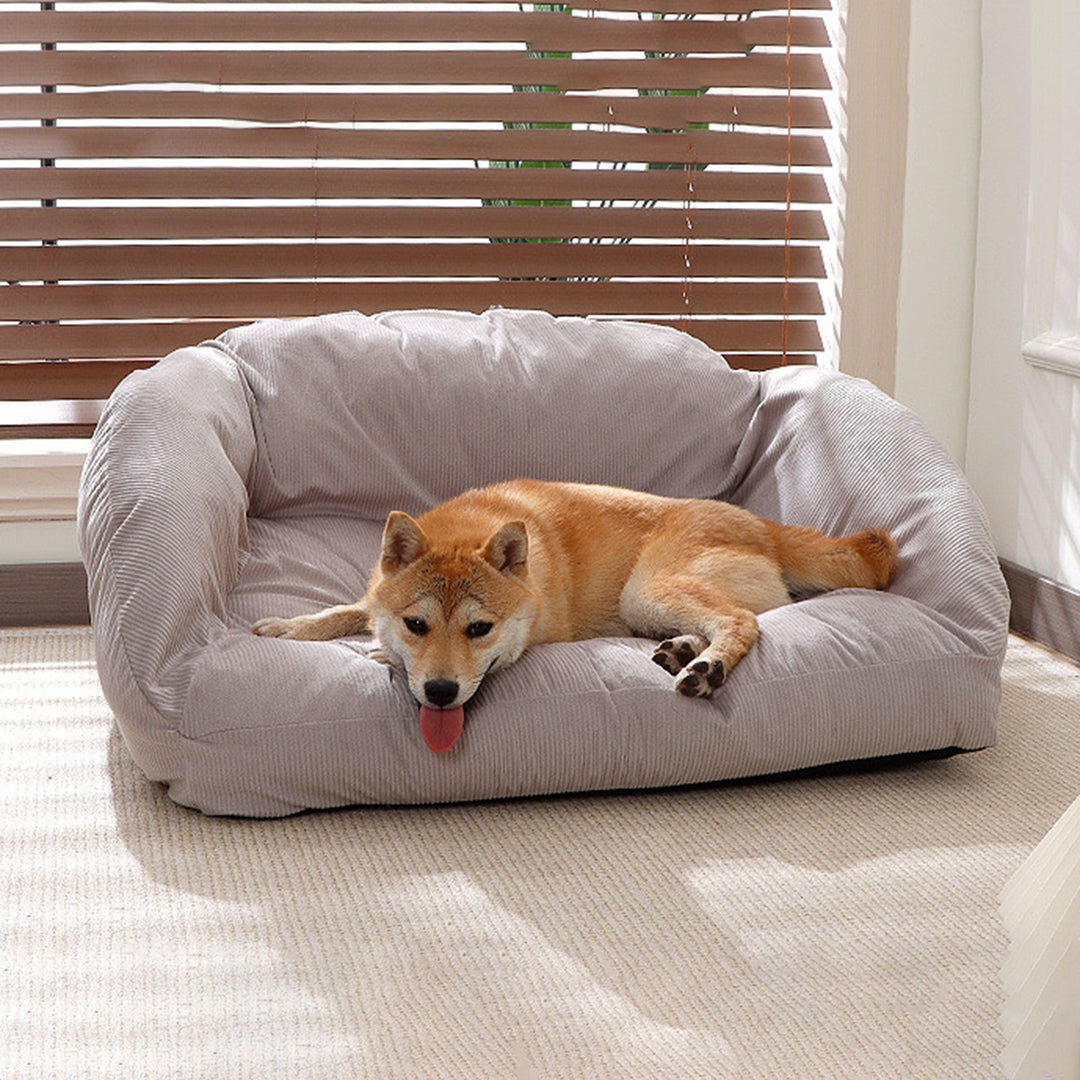 Pet Sofa Bed All Seasons Pet Bed with Widen Sleeping Area Pet Couch with Removable Washable Cover Anti-slip Bottom for Image 8