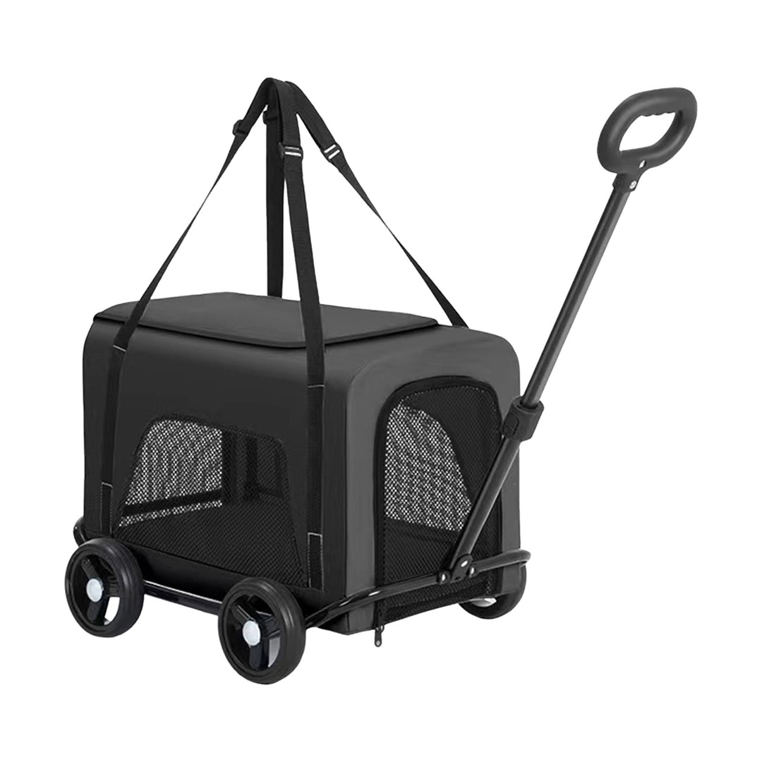 Dog Stroller 4 Wheel Pet Stroller with 360 Rotatable Retractable Handle Ventilated Pet Bag Foldable Pet Stroller for Image 2