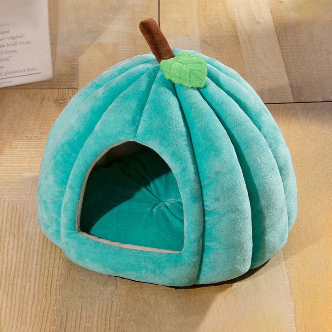 Semi-Enclosed Pet Bed for Cats All Seasons Comfort Stable Anti-Slip Pumpkin Pet Tent Cat House for Small Medium Dogs Image 10