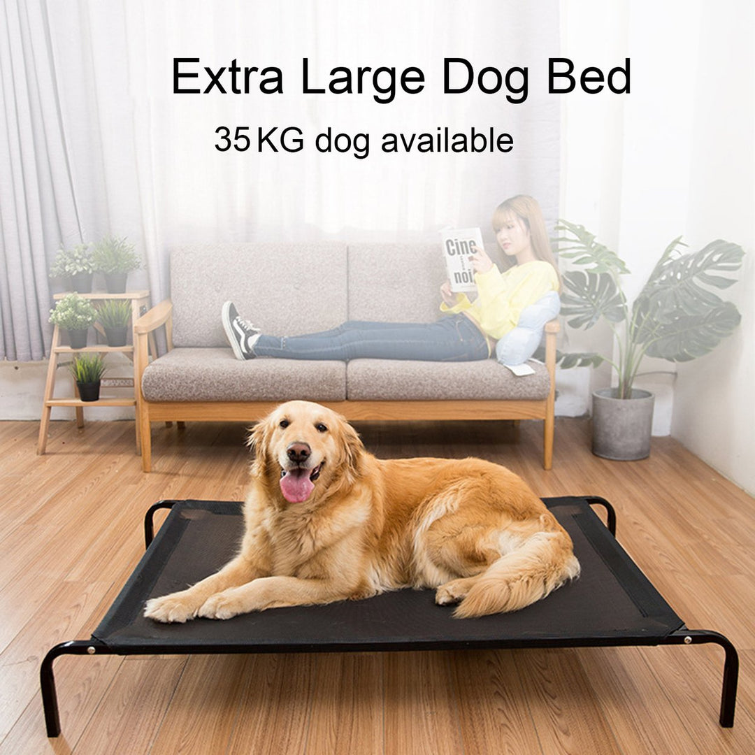 Elevated Dog Cooling Bed Outdoor Lifted Dog Cot Bed Raised Dog Hammock Bed with Non-Slip Feet for Large Dogs Image 1