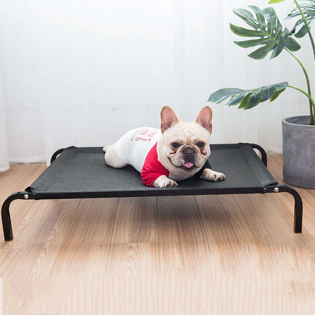 Elevated Dog Cooling Bed Outdoor Lifted Dog Cot Bed Raised Dog Hammock Bed with Non-Slip Feet for Large Dogs Image 2