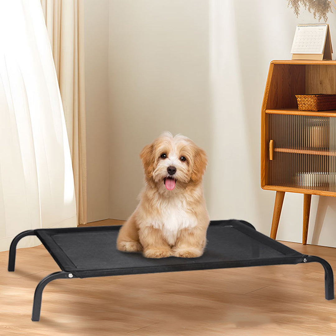 Elevated Dog Cooling Bed Outdoor Lifted Dog Cot Bed Raised Dog Hammock Bed with Non-Slip Feet for Large Dogs Image 4