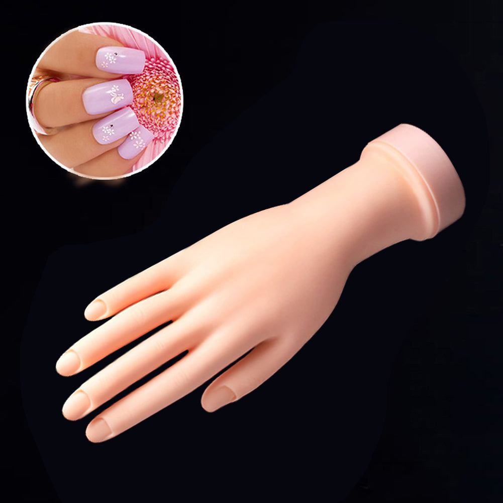 Manicure Hand Model Realistic Rubber Mannequin Hand Nail Art Practice Fake Hand for Manicure Training Image 1