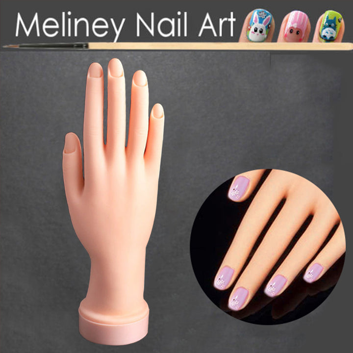 Manicure Hand Model Realistic Rubber Mannequin Hand Nail Art Practice Fake Hand for Manicure Training Image 2