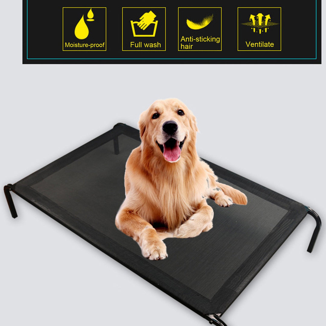 Elevated Dog Cooling Bed Outdoor Lifted Dog Cot Bed Raised Dog Hammock Bed with Non-Slip Feet for Large Dogs Image 10