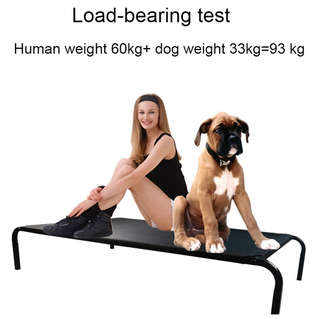 Elevated Dog Cooling Bed Outdoor Lifted Dog Cot Bed Raised Dog Hammock Bed with Non-Slip Feet for Large Dogs Image 11