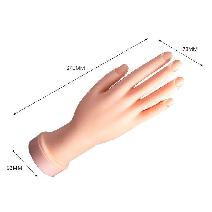 Manicure Hand Model Realistic Rubber Mannequin Hand Nail Art Practice Fake Hand for Manicure Training Image 8