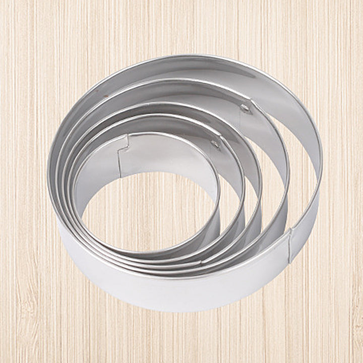 5Pcs/Set Multifunctional Stainless Steel Round Biscuit Mold Cookie Cutter Kitchen Accessories for Cutting Cookies Image 9