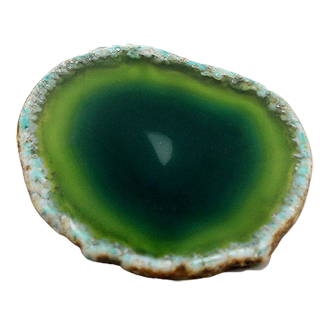 Polished Dyed Coaster Compact Stone Natural Agate Sliced Coaster Desktop Decor Image 1