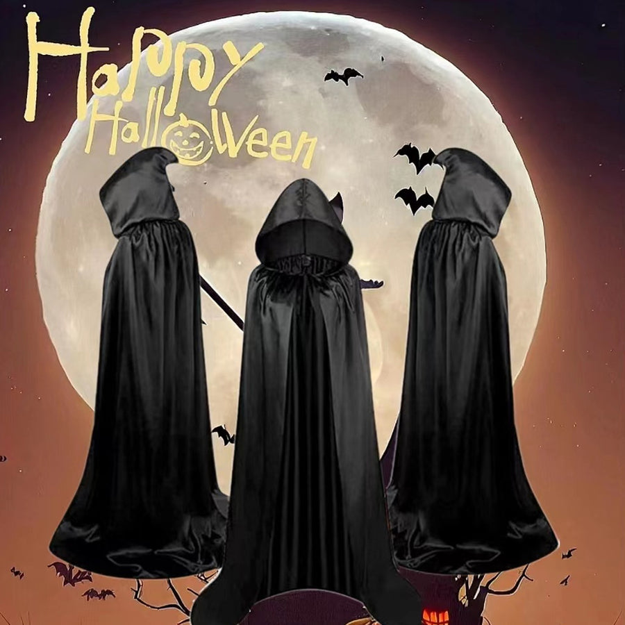 Kids Halloween Cloak Set Soft Creative Fashionable Witch Cape Wide Application Halloween Cape Set for Festive Ambiance Image 1