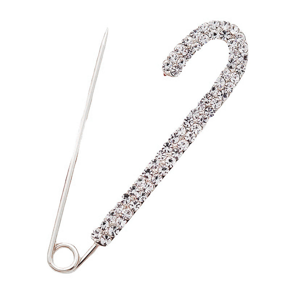 Exquisite Anti-Exposure Brooch Pin Women Shining Rhinestone Sweater Safety Pin Costume Accessories Image 2