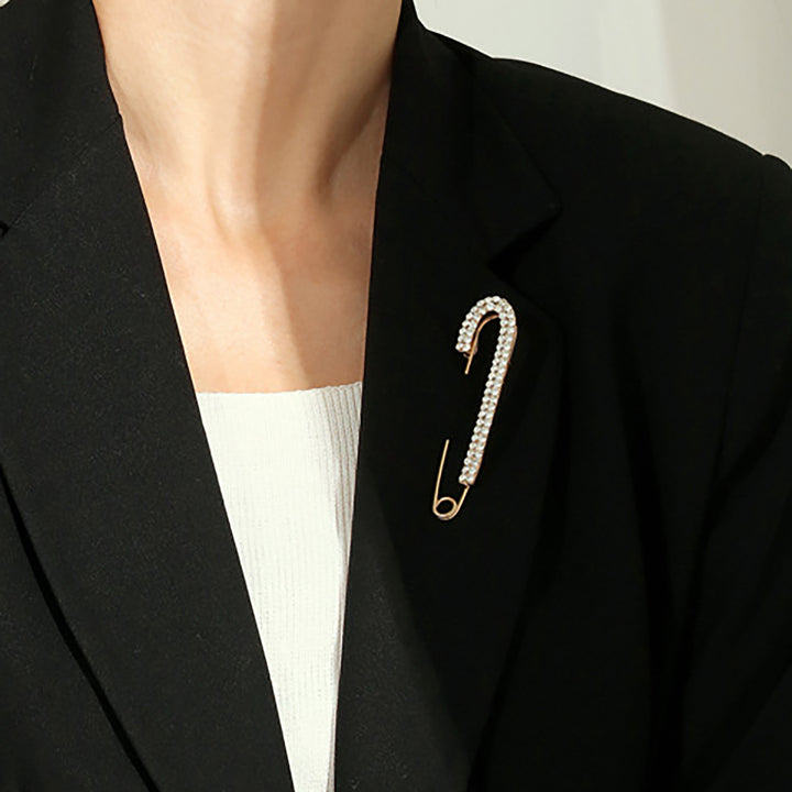 Exquisite Anti-Exposure Brooch Pin Women Shining Rhinestone Sweater Safety Pin Costume Accessories Image 10