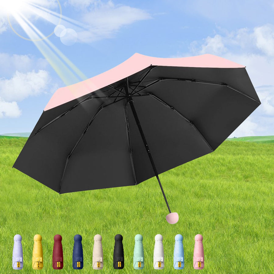 Travel Mini Umbrella Portable Sun Blocking UV Protection Umbrella Windproof Lightweight Waterproof Folding Sun Rain Image 1