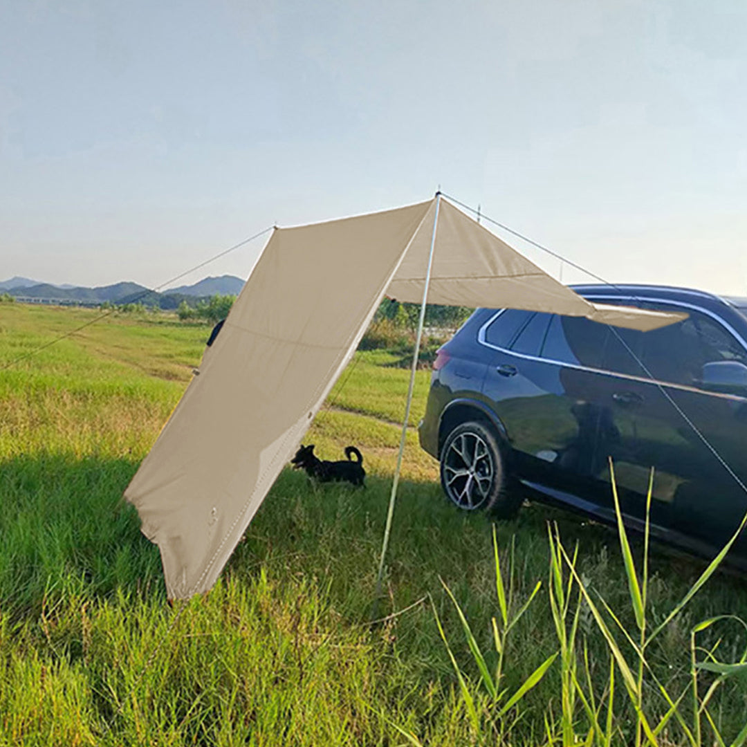 Car Awning Waterproof Oxford Cloth 5-8 Persons Outdoor Camping Tarp SUV Truck Tailgate Canopy RV Vehicle Roof Sun Shade Image 3