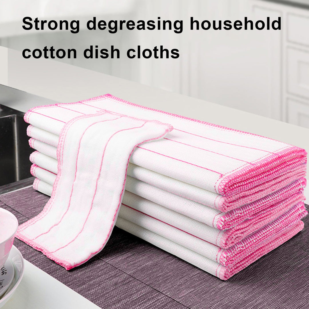 15Pcs Kitchen Rag Scratch-Free Cleaning Absorbent Easy to Care Reusable Washable Quick-drying Microfiber Clothes Image 7