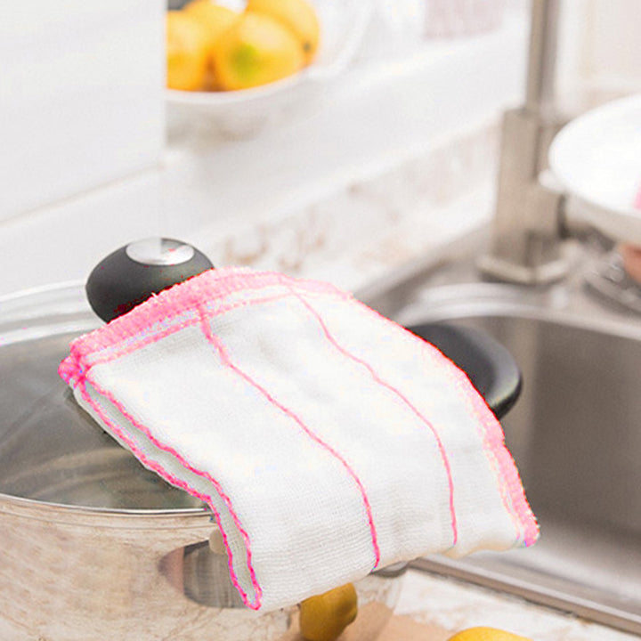 15Pcs Kitchen Rag Scratch-Free Cleaning Absorbent Easy to Care Reusable Washable Quick-drying Microfiber Clothes Image 9