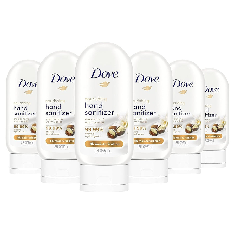 Dove Nourishing Hand Sanitizer Shea Butter and Warm Vanilla Antibacterial Gel 2oz )6 Count) Image 1