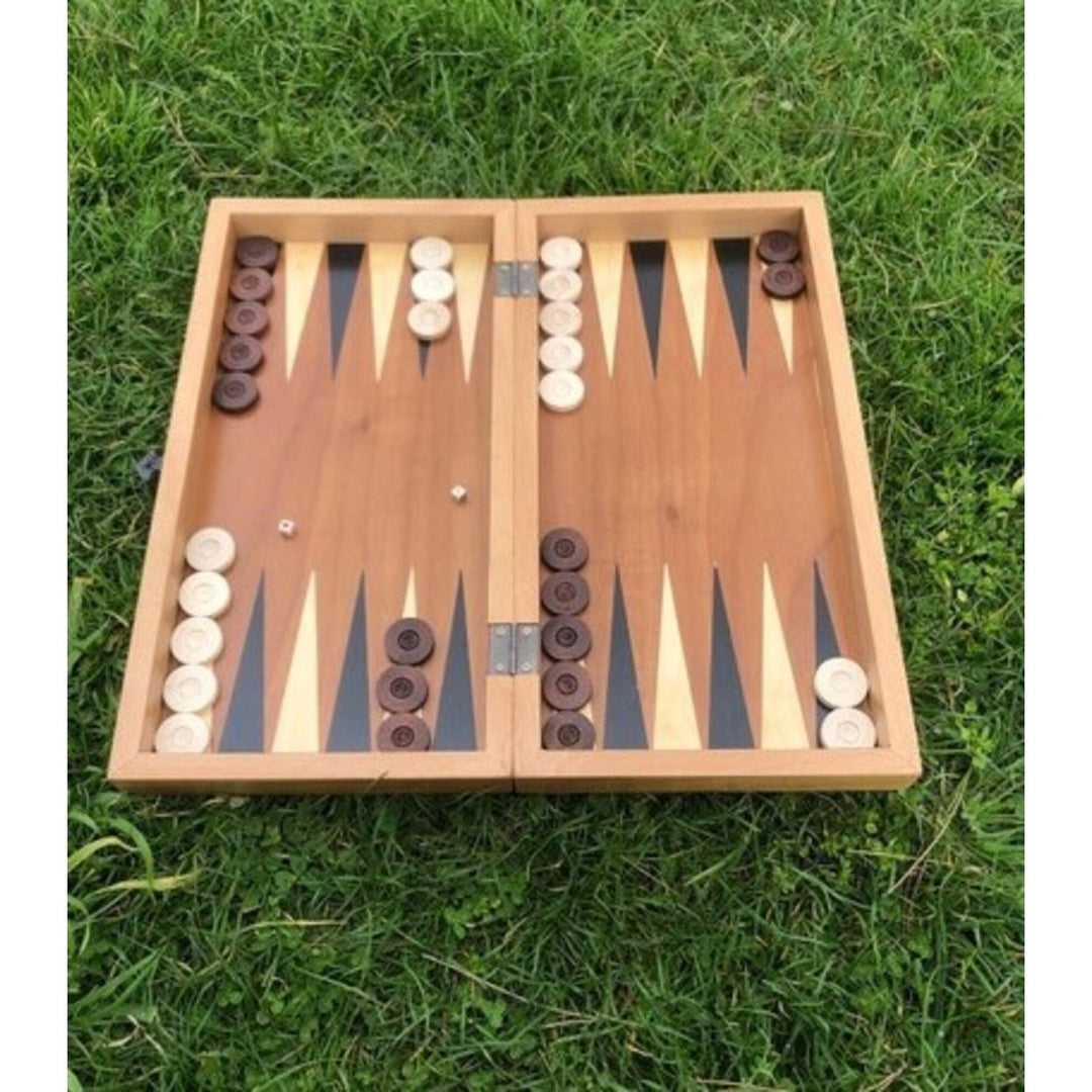 20"inch Backgammon Chess Sets for Adults X Large Solid Wooden Game Board Handmade Game- Gifts Idea for Dad and Friends Image 3