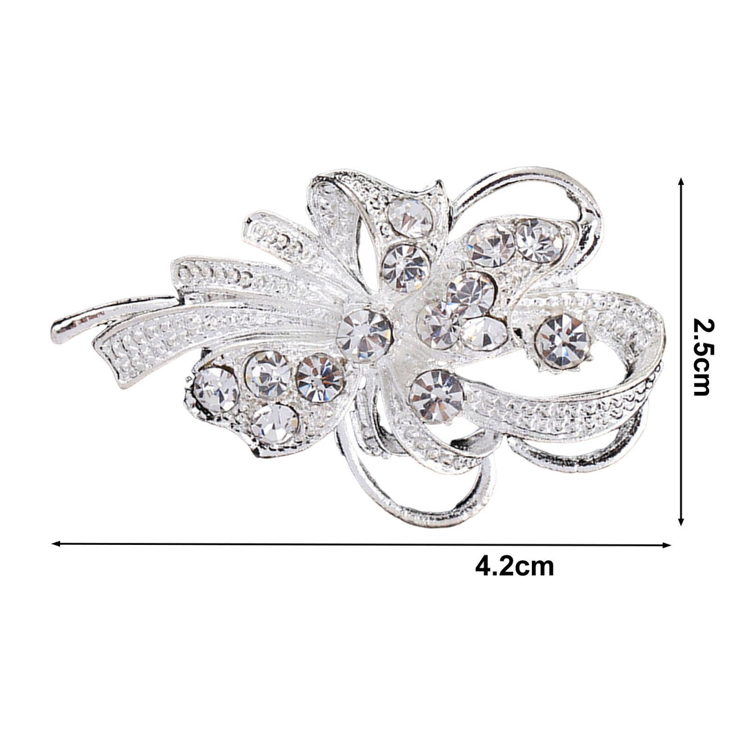 Lady Brooch Rhinestone Hollow Out Anti-slip Shouder Bag Suit Coat Collar Hat Scarf Sweater Pin Party Prom Bride Wedding Image 6