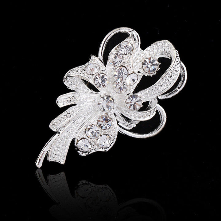 Lady Brooch Rhinestone Hollow Out Anti-slip Shouder Bag Suit Coat Collar Hat Scarf Sweater Pin Party Prom Bride Wedding Image 7