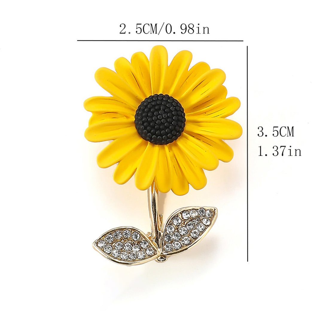 Women Brooch Sunflower Shape Shoulder Bag Suit Coat Collar Hat Scarf Decoration Clothes Pin Party Prom Bride Wedding Image 6