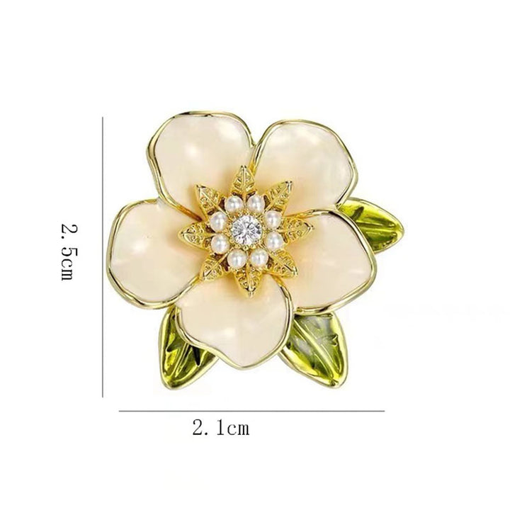 Women Brooch Camellia Shape Petal Anti-slip Shoulder Bag Suit Coat Collar Hat Clothes Pin Party Prom Bride Wedding Image 6