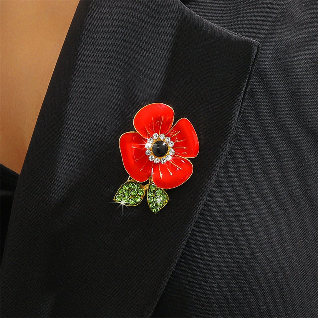 Women Brooch Flower Shape Enamel Oil Dripping Retro Polished Coat Collar Bag Scarf Hat Decoration Clothes Pin Party Image 1