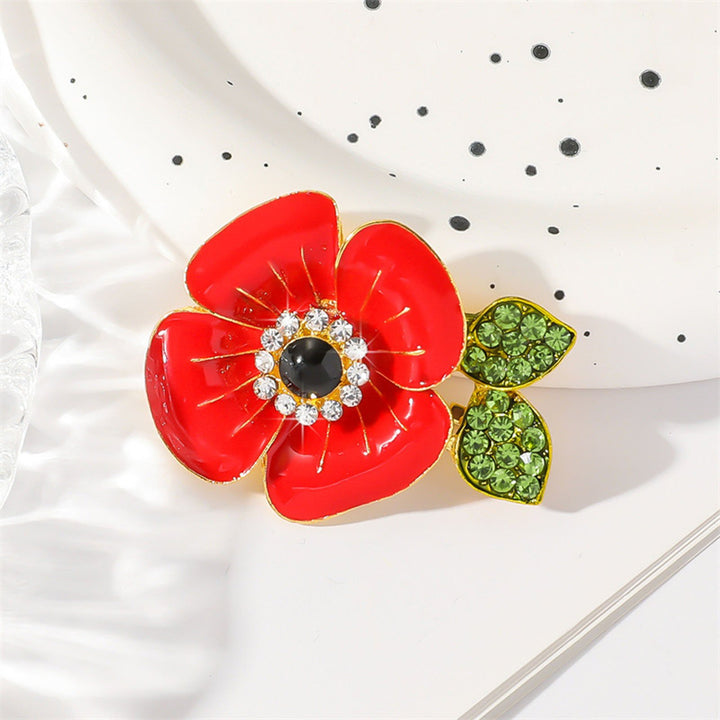 Women Brooch Flower Shape Enamel Oil Dripping Retro Polished Coat Collar Bag Scarf Hat Decoration Clothes Pin Party Image 4