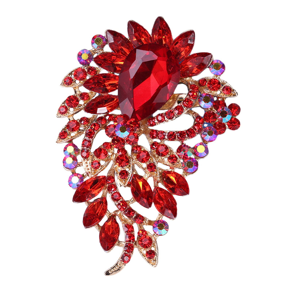 Elegant Colorful Rhinestone Glass Brooch Vibrant Color Irregular Shape Pin Shawl Scarf Suit Collar Badge Outfit Image 2