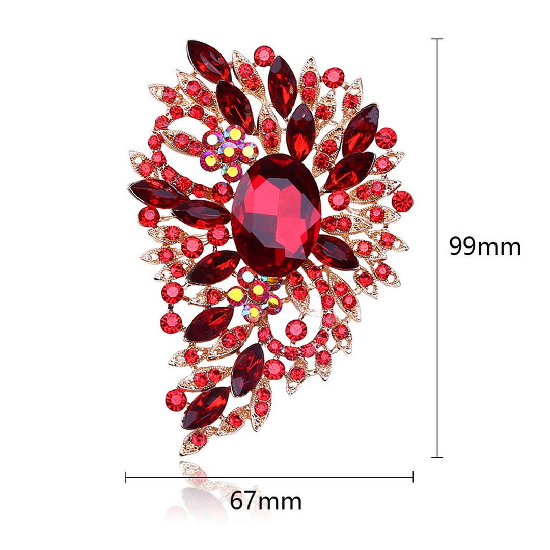 Elegant Irregular Shape Brooch Colorful Shining Rhinestones Inlaid Suit Lapel Pin Temperament Scarf Buckle Badge Dress Image 9